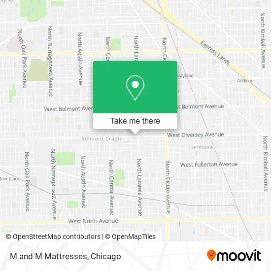 M and M Mattresses map