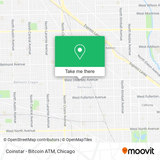 Mapa de Coinstar - Bitcoin ATM