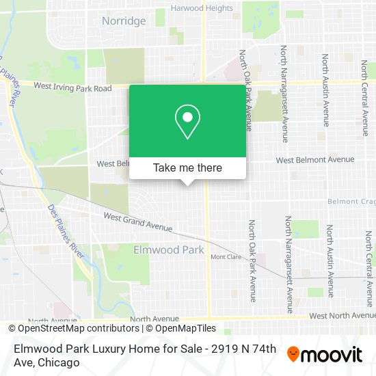 Mapa de Elmwood Park Luxury Home for Sale - 2919 N 74th Ave