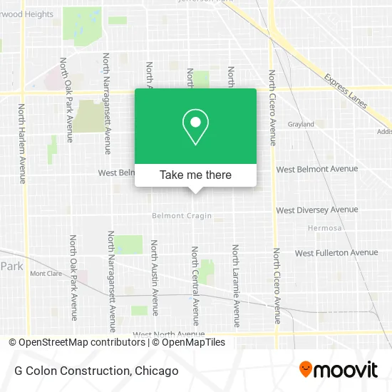 G Colon Construction map
