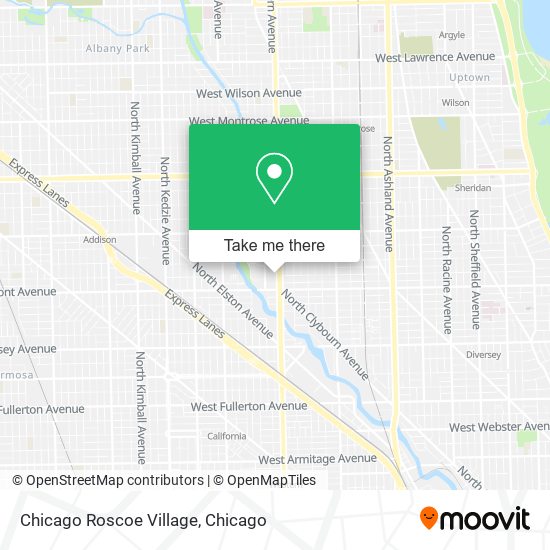 Chicago Roscoe Village map