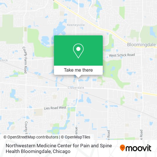 Mapa de Northwestern Medicine Center for Pain and Spine Health Bloomingdale