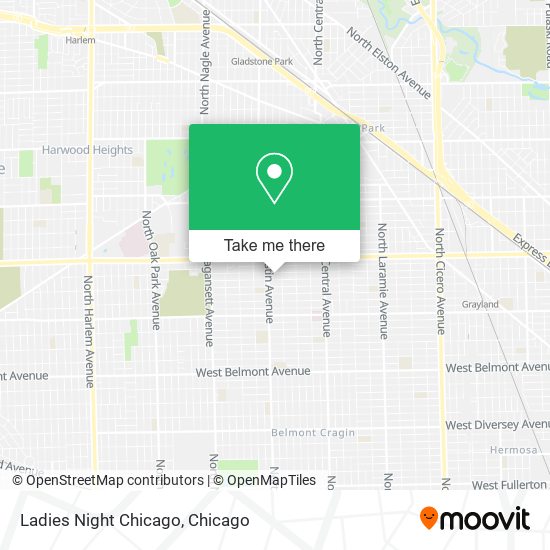 Mapa de Ladies Night Chicago