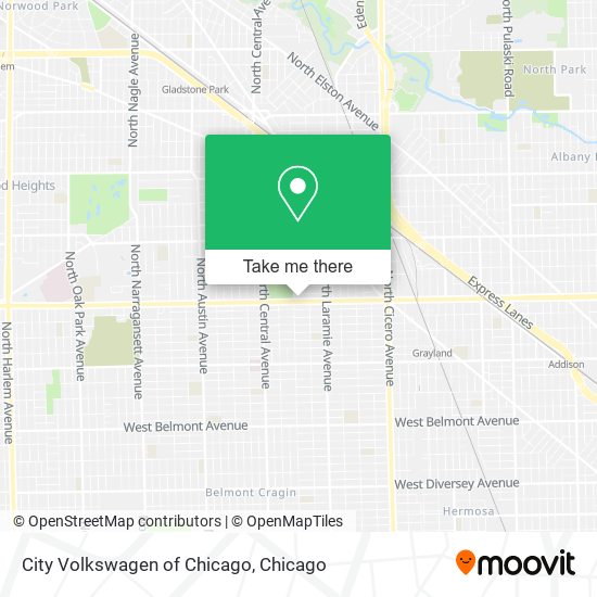 City Volkswagen of Chicago map