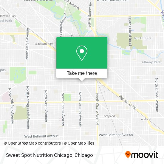 Mapa de Sweet Spot Nutrition Chicago