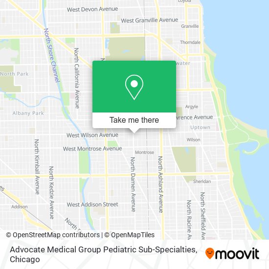 Advocate Medical Group Pediatric Sub-Specialties map