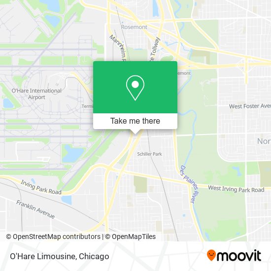 O'Hare Limousine map