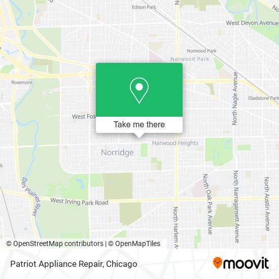 Mapa de Patriot Appliance Repair