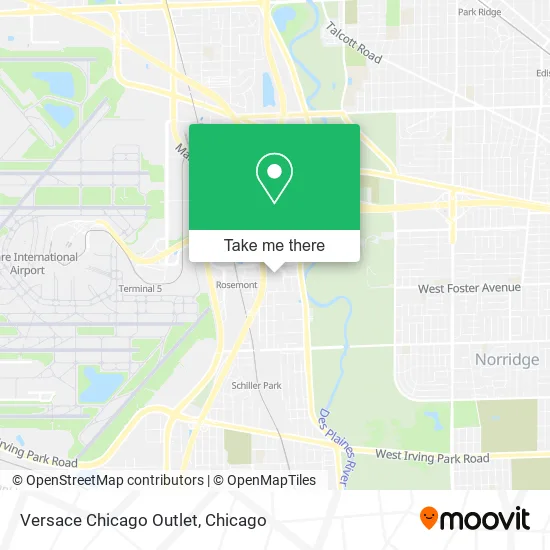 Versace Chicago Outlet map