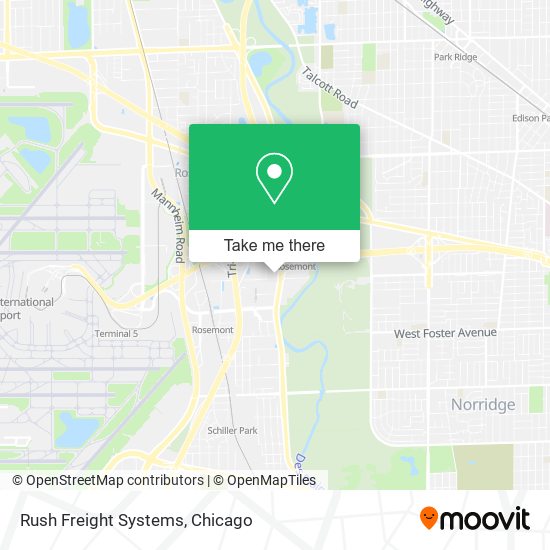 Mapa de Rush Freight Systems