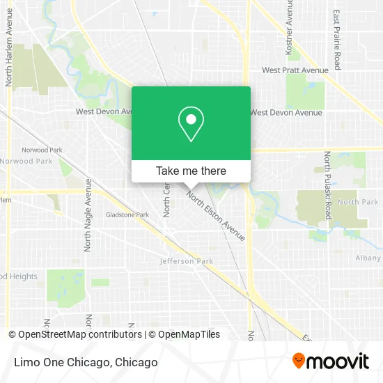 Limo One Chicago map