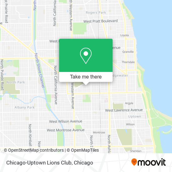 Chicago-Uptown Lions Club map