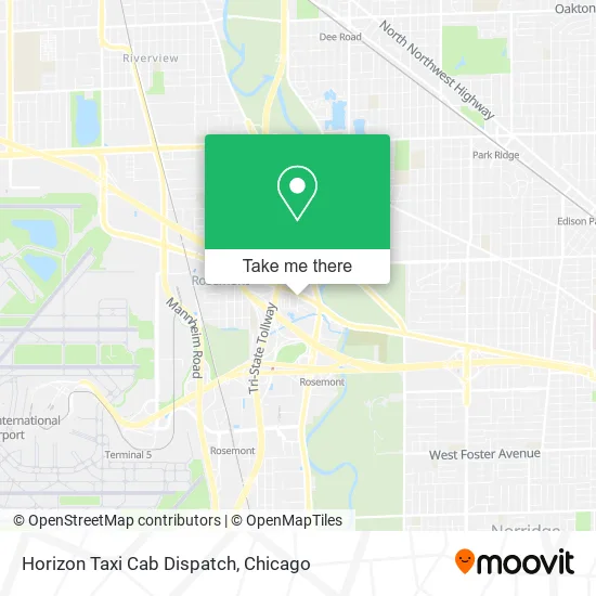 Horizon Taxi Cab Dispatch map