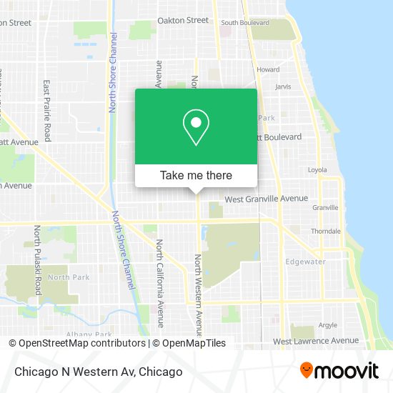 Mapa de Chicago N Western Av