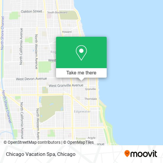 Chicago Vacation Spa map