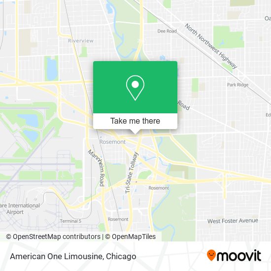 American One Limousine map