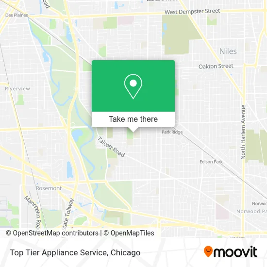 Top Tier Appliance Service map