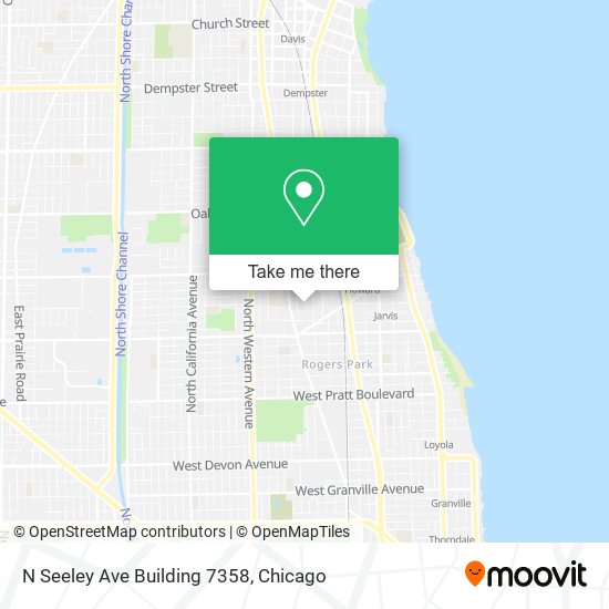 N Seeley Ave Building 7358 map