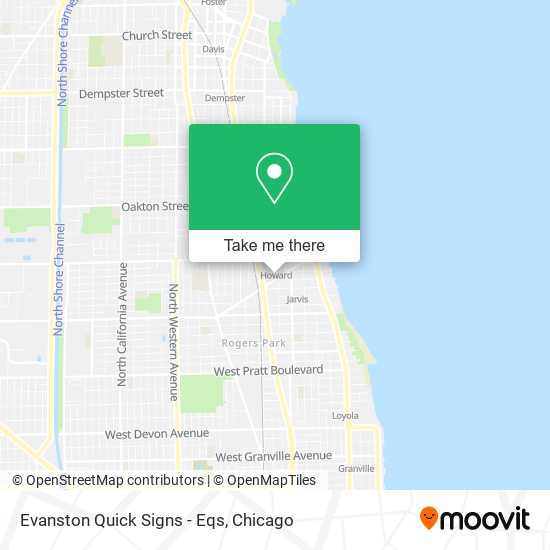 Evanston Quick Signs - Eqs map