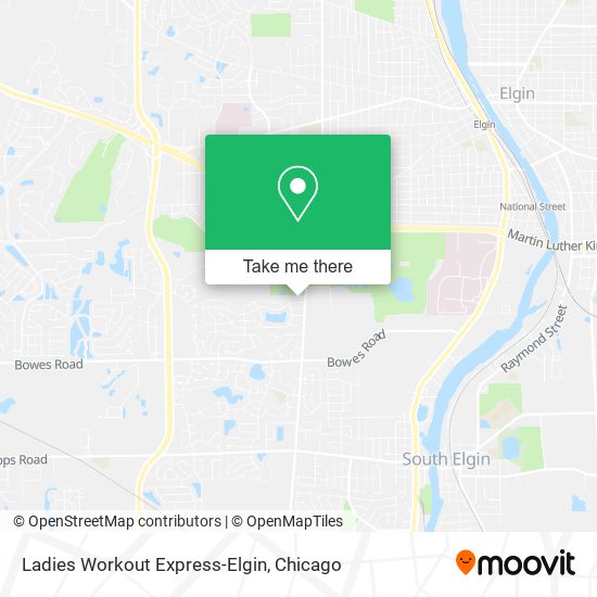 Ladies Workout Express-Elgin map