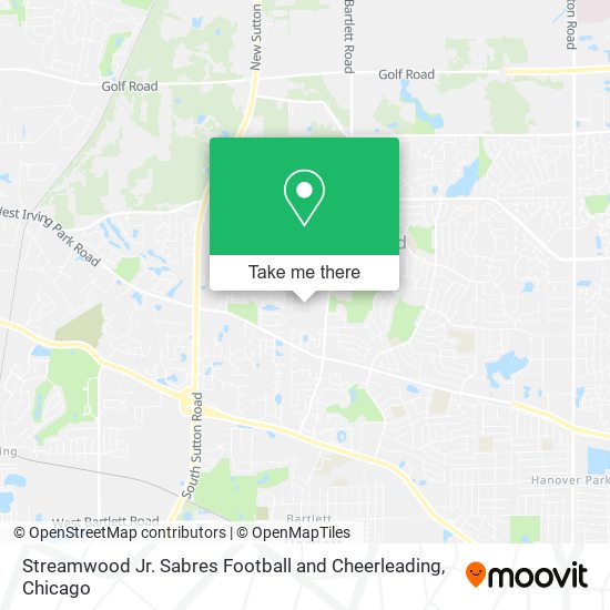 Streamwood Jr. Sabres Football and Cheerleading map