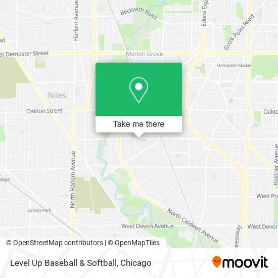 Level Up Baseball & Softball map