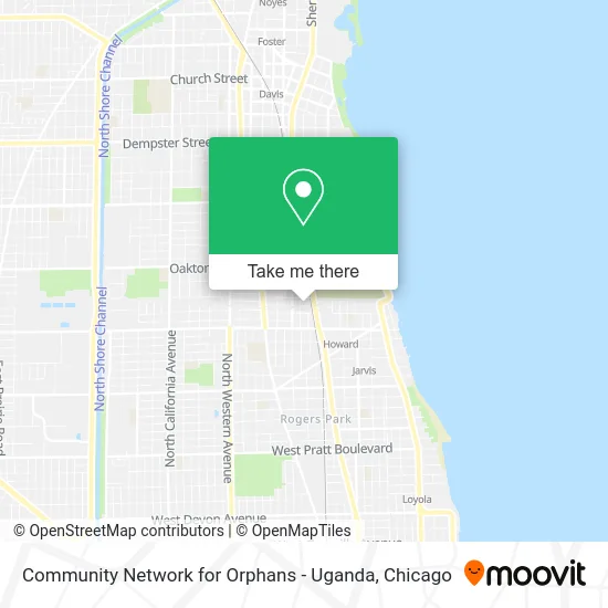Community Network for Orphans - Uganda map