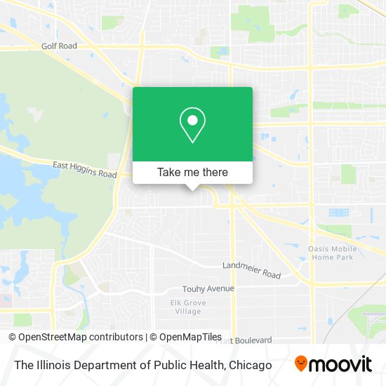 The Illinois Department of Public Health map