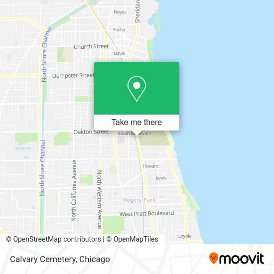 Calvary Cemetery map