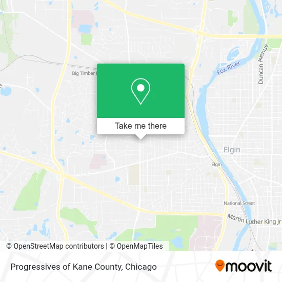 Progressives of Kane County map