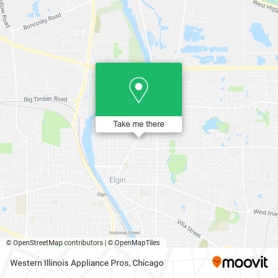 Western Illinois Appliance Pros map