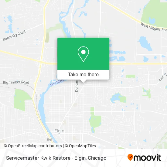 Servicemaster Kwik Restore - Elgin map