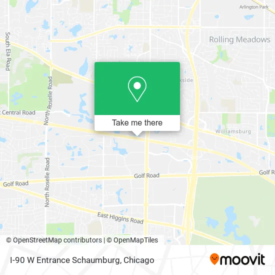I-90 W Entrance Schaumburg map