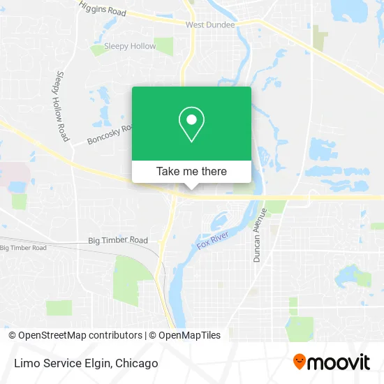 Limo Service Elgin map
