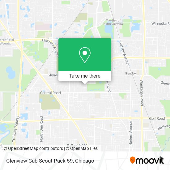 Glenview Cub Scout Pack 59 map