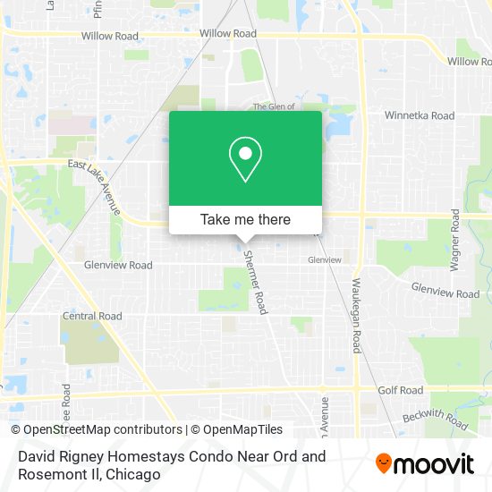 Mapa de David Rigney Homestays Condo Near Ord and Rosemont Il