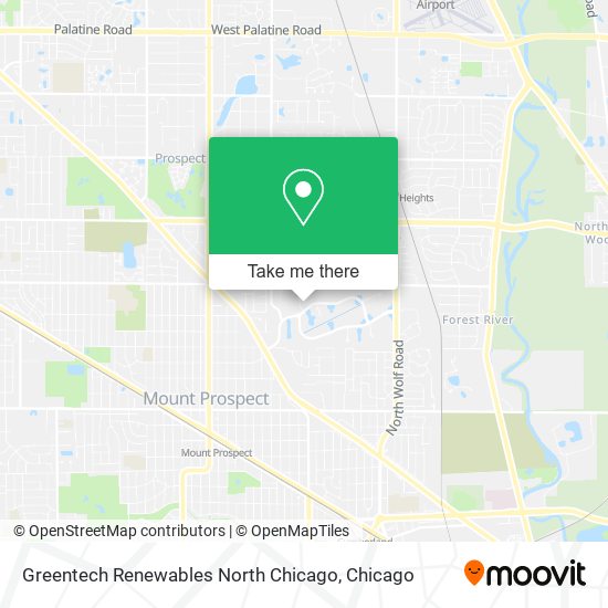 Mapa de Greentech Renewables North Chicago