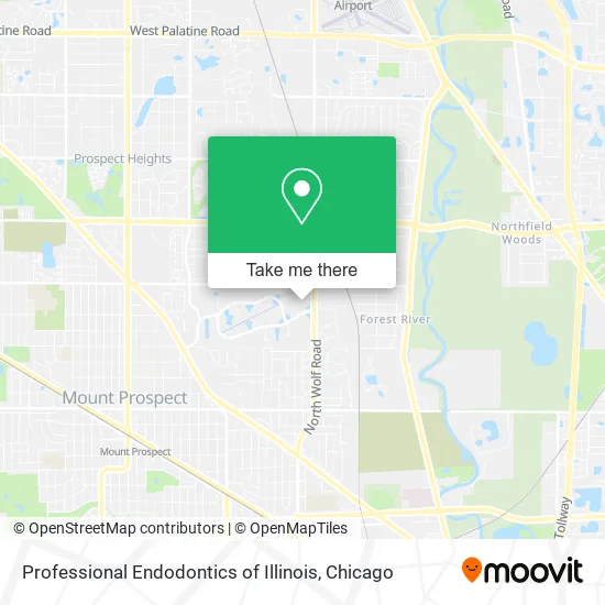 Professional Endodontics of Illinois map