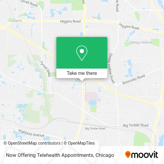 Now Offering Telehealth Appointments map