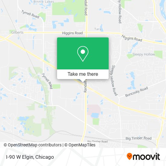Mapa de I-90 W Elgin
