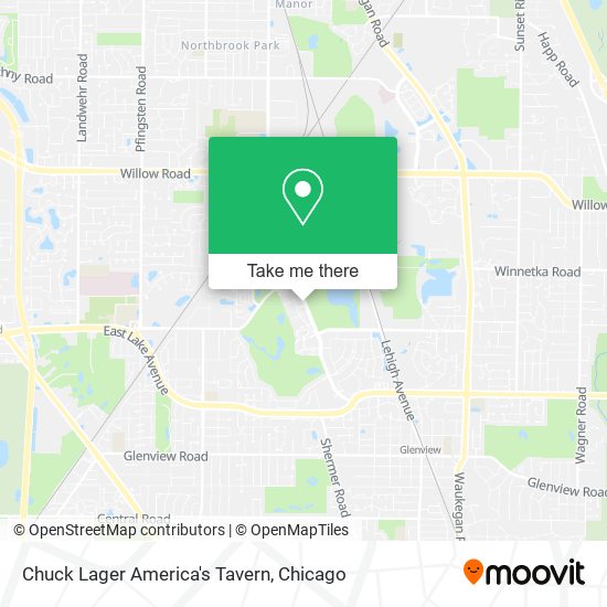 Chuck Lager America's Tavern map