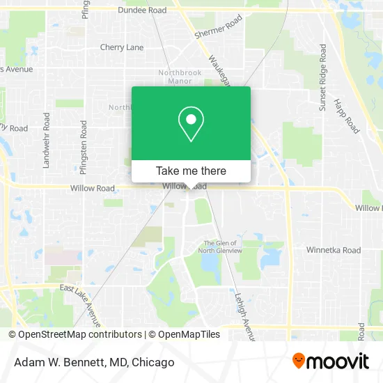 Adam W. Bennett, MD map