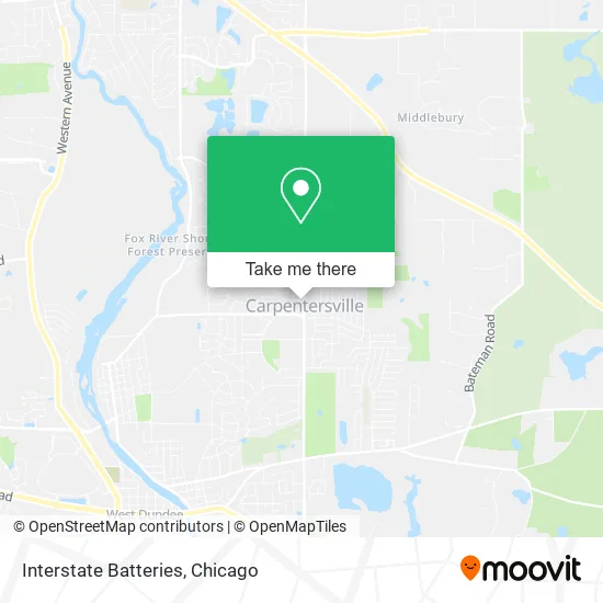 Interstate Batteries map