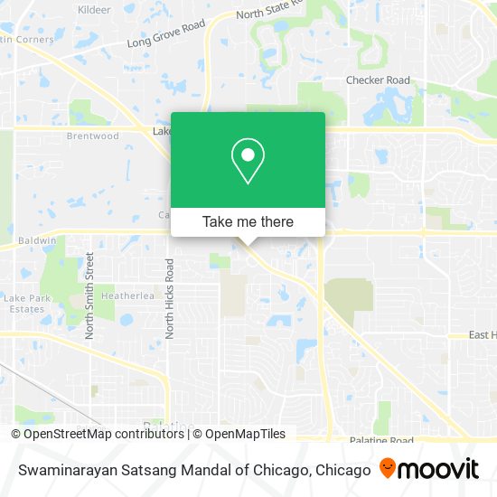 Swaminarayan Satsang Mandal of Chicago map