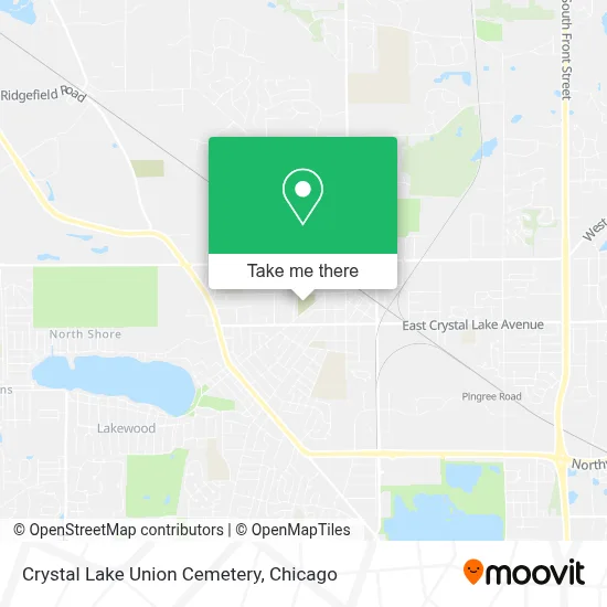 Crystal Lake Union Cemetery map