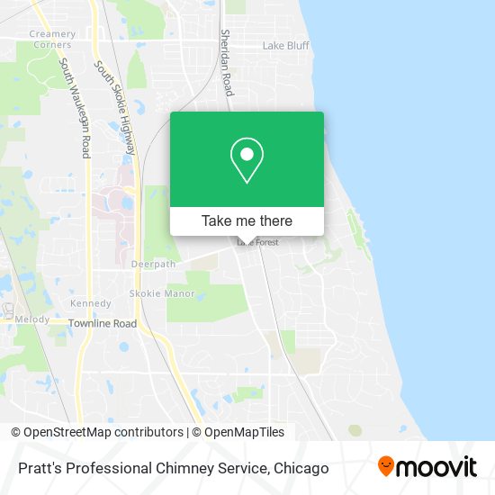 Pratt's Professional Chimney Service map