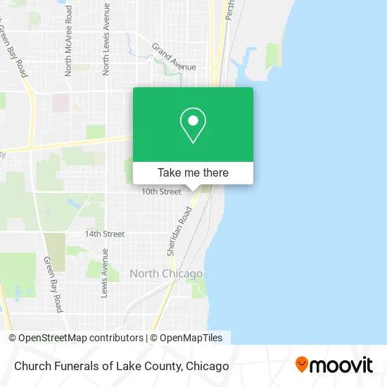 Church Funerals of Lake County map