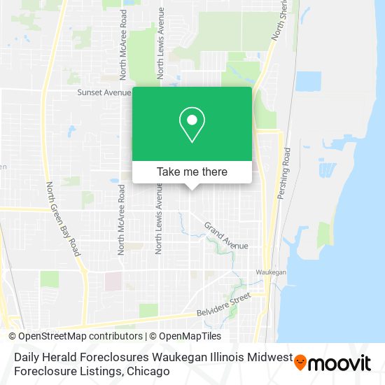 Mapa de Daily Herald Foreclosures Waukegan Illinois Midwest Foreclosure Listings