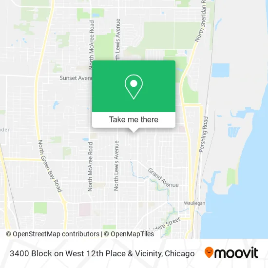 3400 Block on West 12th Place & Vicinity map