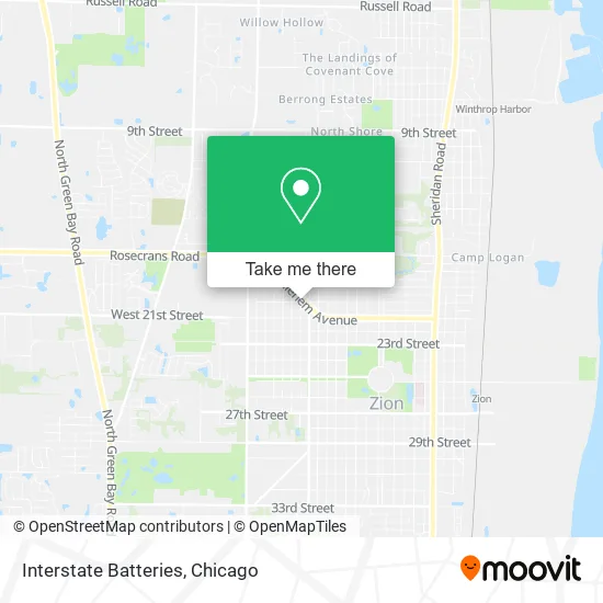 Interstate Batteries map